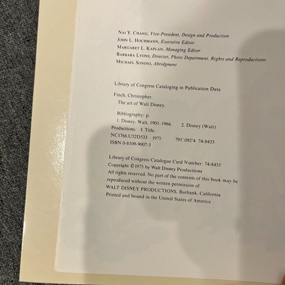 Rare 1975 "The Art of Walt Disney" by Christopher Finch - Picture 2 of 9